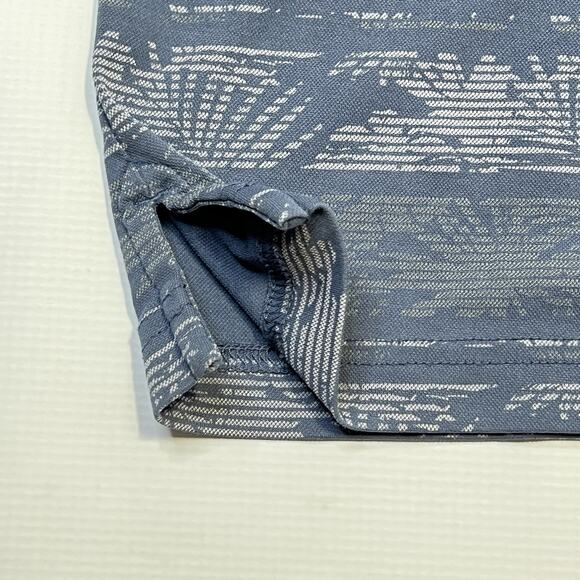 Travis Mathew Shirt Large Prestige Performance Blue Frosty Morning Golf Polo - Picture 5 of 11